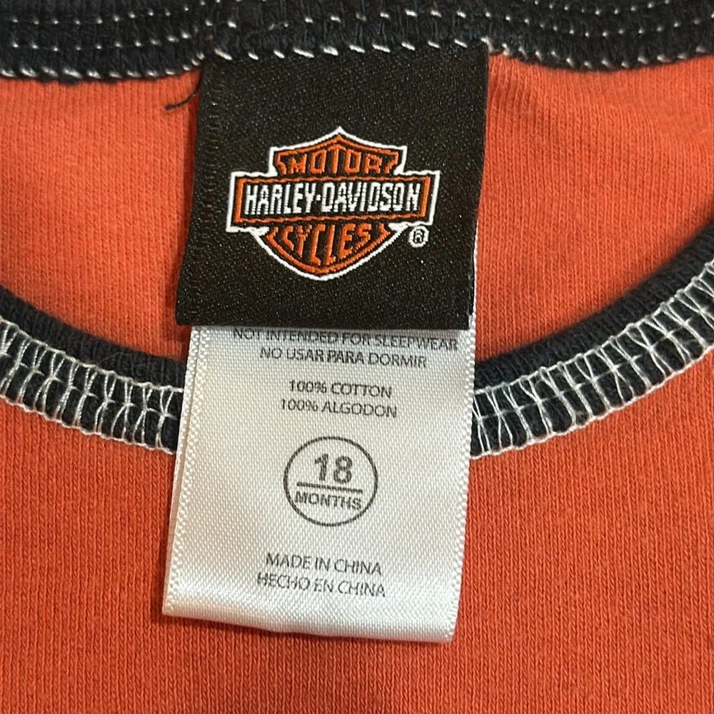 Baby Harley Davidson sleeper size 18 months